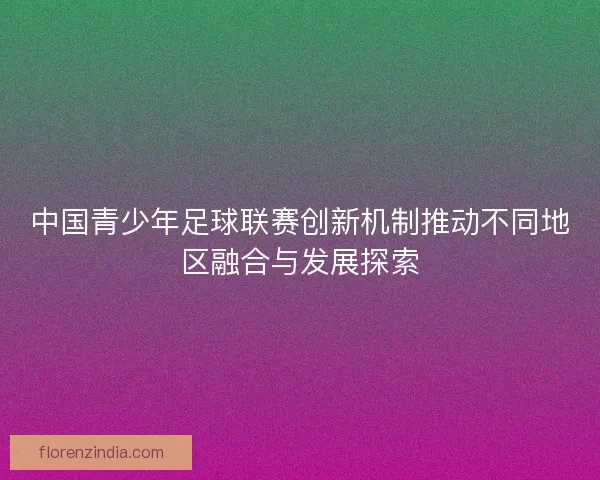 中国青少年足球联赛创新机制推动不同地区融合与发展探索